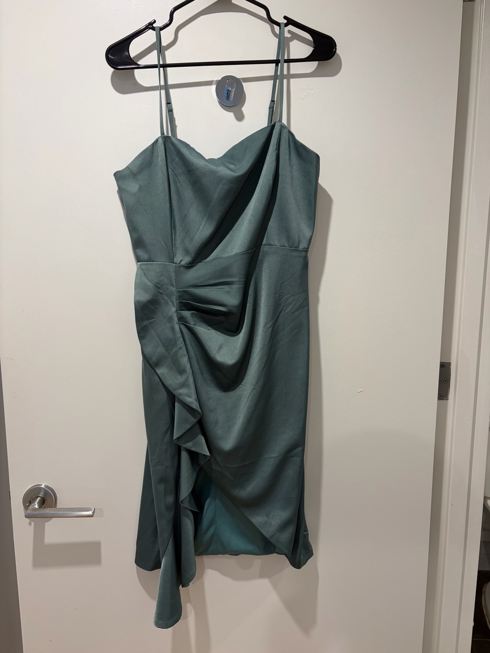 Lulu’s Satin Green Dress